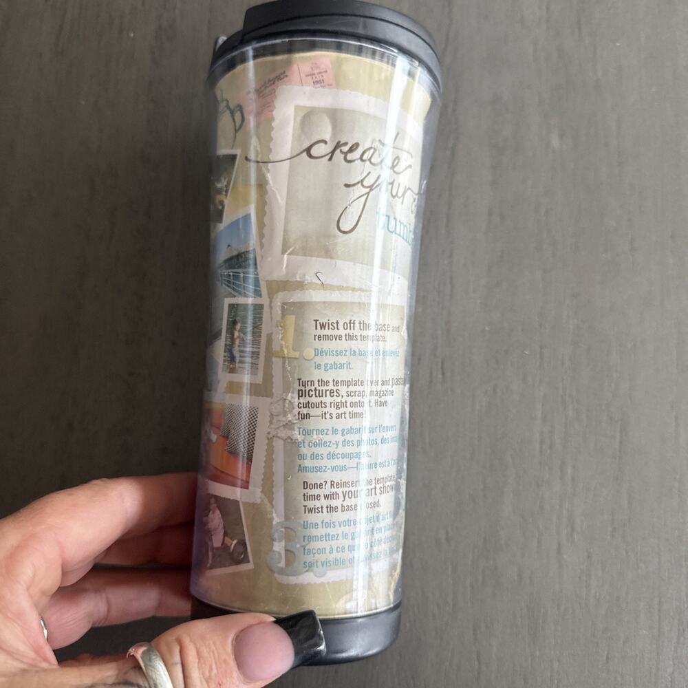 STARBUCKS COFFEE COMPANY 2008 16 oz Plastic Create Your Own Travel Tumblers - Picture 2 of 10